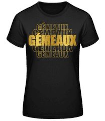 Écriture Doré Astrologique Gémeaux · T-shirt standard Femme
