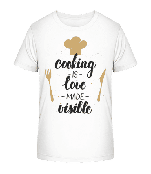 Cooking Is Love Made Visible - T-shirt bio Enfant Stanley Stella 2.0 - Blanc - Devant