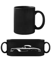 'Chevrolet Corvette C1 1961' Silhouette · Schwarze Tasse