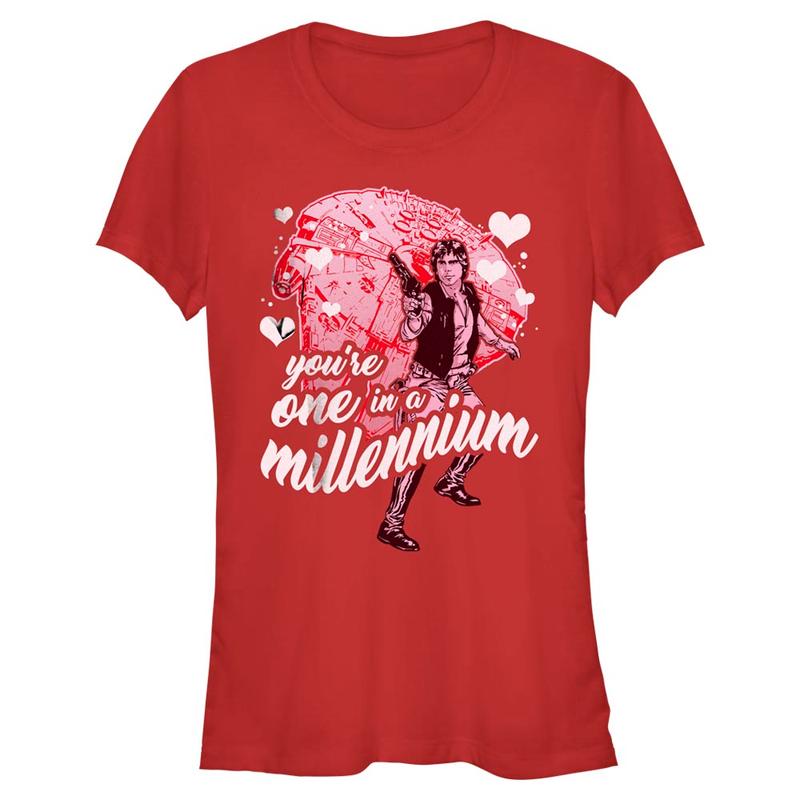 Preview: Star Wars - Han Solo One In A Millenium - Women's T-Shirt - Red - Front