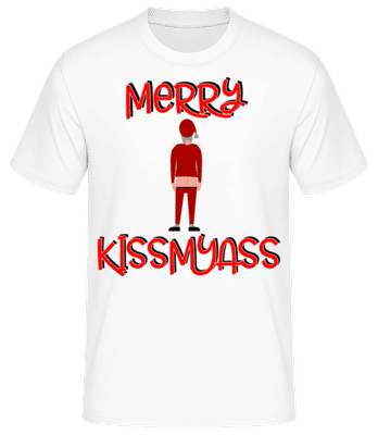 Merry Kissmyass - Männer Basic T-Shirt - Weiß - Vorne