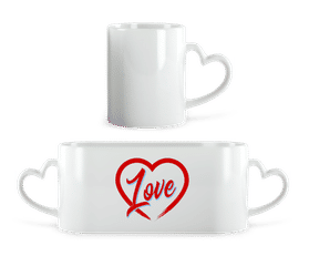 Heart Love · Tasse en forme de coeur