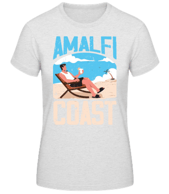 Amalfi Coast - Dámske basic tričko - Melírovo šedá - Predné