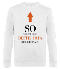 Der Beste Papa Der Welt - Männer Standard Pullover - Weiß - Vorne