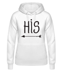 His - Women's Hoodie - White - Front