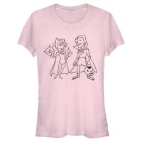 Marvel - WandaVision - Scarlet Witch & Vision Simple Ink - Halloween - Dámske Tričko - Ružová - Predné