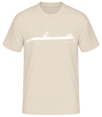 'Mini Cooper Cabrio (F57)' Silhouette - Männer Basic T-Shirt - Creme - Vorne