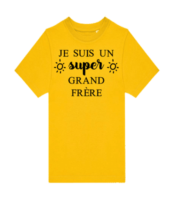 Super Grand Frère - T-shirt homme B&C - Jaune - Devant
