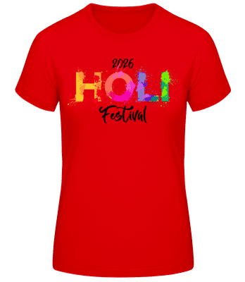 Holi Festival 2026 - T-shirt standard Femme - Rouge - Devant