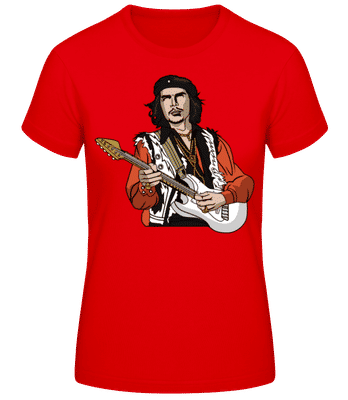 Che Guevara Hendrix - Frauen Basic T-Shirt - Rot - Vorne