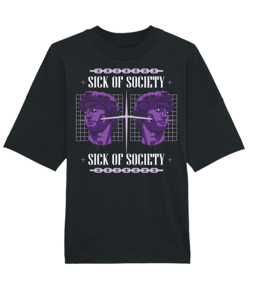 Aperçu: Sick Of Society - T-shirt Bio unisexe Stanley Stella extra large - Noir - Devant