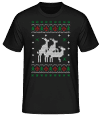 Three Deer - Men's Basic T-Shirt - Black - Front