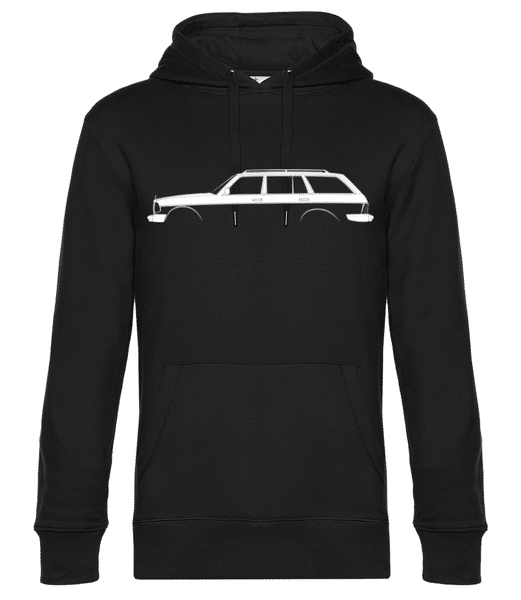 Aperçu: 'Mercedes 300 TD (S123)' Silhouette - Sweat à capuche premium Unisexe - Noir - Devant