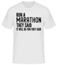 bežať maratón - Pánske funkčné tričko - Biela - Predné