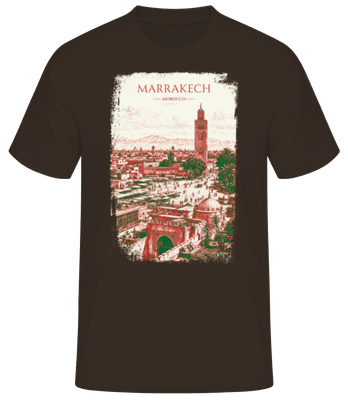Marrakech Morocco - T-shirt homme B&C - Marron - Devant