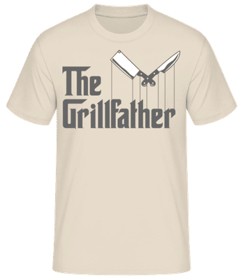 The Grillfather - Camiseta básica para hombre - Crema - delante
