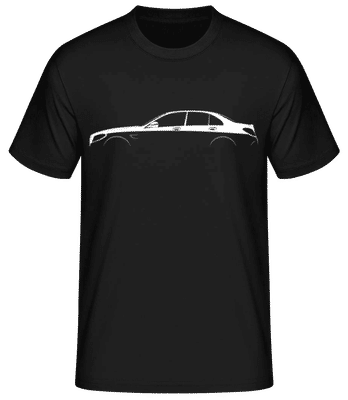 Silhouette 'Mercedes C-Class AMG W205' - Pánske basic tričko - Čierna - Predné