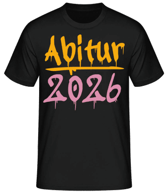 Abitur 2025 Graffiti - Männer Basic T-Shirt - Schwarz - Vorne