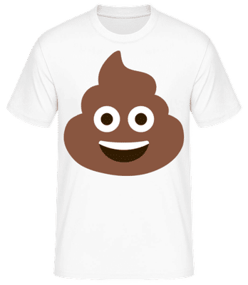 Pile Of Poop Emoji - Men's Basic T-Shirt - White - Front