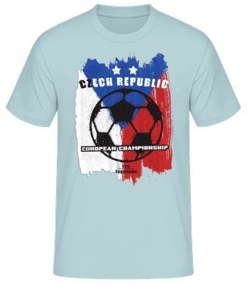 Fußball Tschechien Fahne - Männer T-Shirt B&C - Mintgrün - Vorne