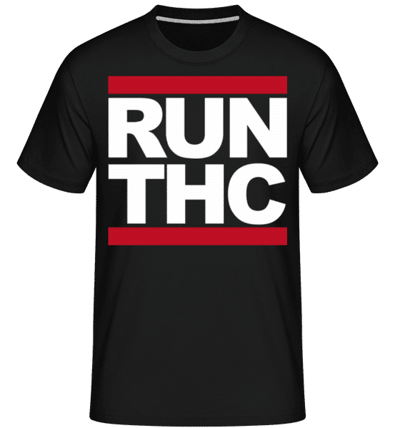 Aperçu: RUN THC -  T-Shirt Shirtinator homme - Noir - Devant