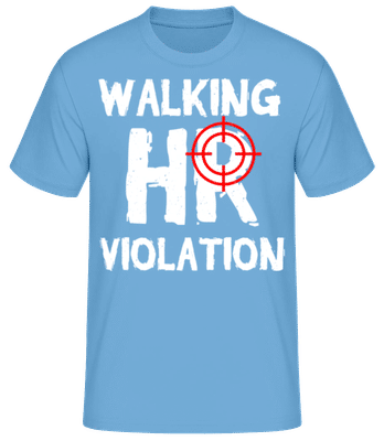 Office Walking HR Violation - Men's Basic T-Shirt - Light blue - Front