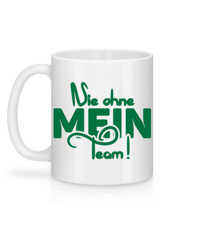 Vorschau: Nie Ohne Mein Team - Tasse - Weiß - Hinten