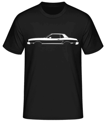 'Ford Mustang Ghia Coupe1974' Silhouette - T-shirt standard Homme - Noir - Devant