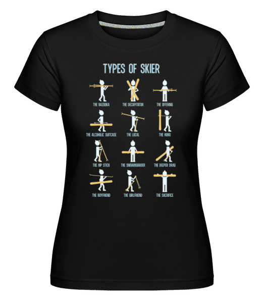 Preview: Types Of Skier -  Shirtinator Women's T-Shirt - Black - Front