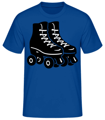 Rollschuhe - Männer Basic T-Shirt - Royalblau - Vorne
