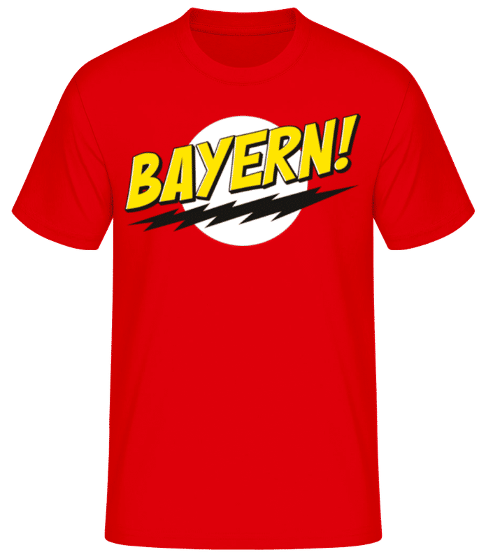 Vorschau: Bayern - Männer Basic T-Shirt - Rot - Vorne