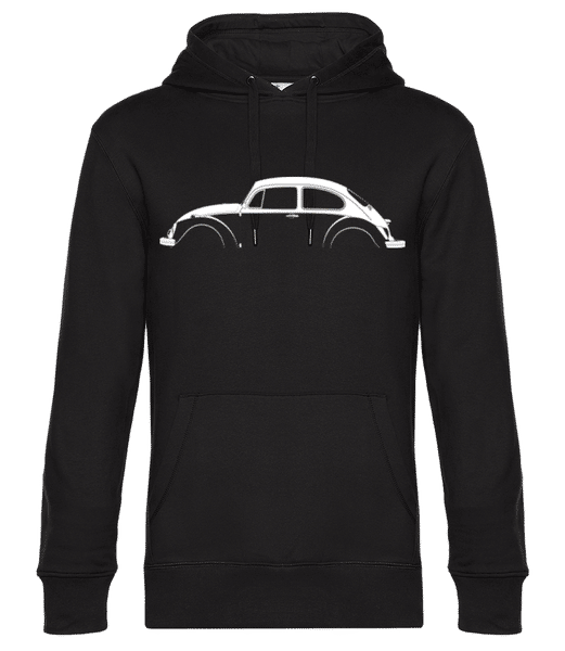 Aperçu: 'Volkswagen Beetle 1968' Silhouette - Sweat à capuche standard homme - Noir - Devant
