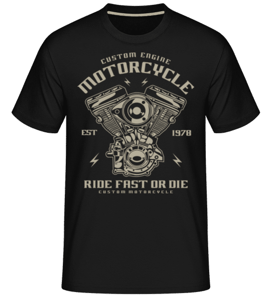 Aperçu: Custom Engine -  T-Shirt Shirtinator homme - Noir - Devant