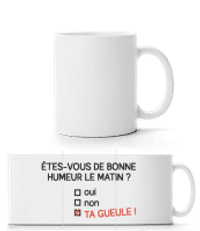 Êtes-vous De Bonne Humeur - Mug panorama - Blanc - Devant