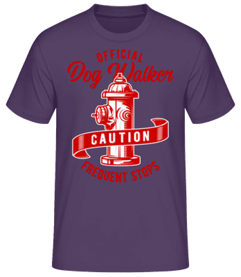 Official Dog Walker - Men's B&C T-Shirt - Purple - Front