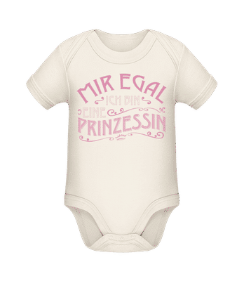 Ich Bin Eine Prinzessin - Baby Bio Strampler - Creme - Vorne