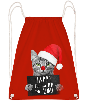 Happy Ho Ho Ho To You - Sac à dos Drawstring - Rouge - Vorn