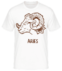 Scribble Style Zodiac Sign Aries · Men's B&C T-Shirt