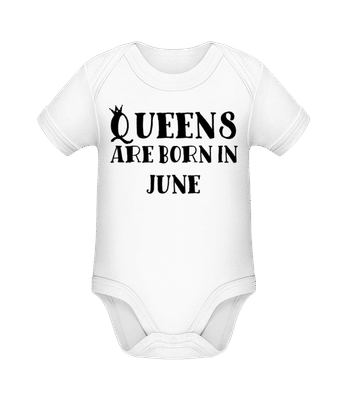 Queens Are Born In June - Body manches courtes bio - Blanc - Devant