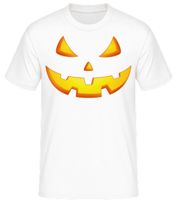 Pumpkin Face Evil 1 - Camiseta básica para hombre - Blanco - delante