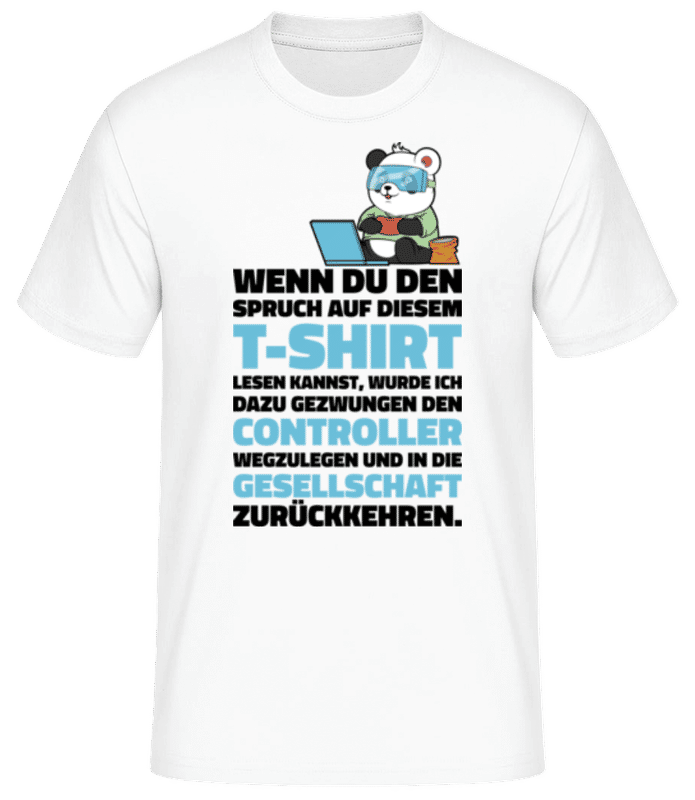Vorschau: Controller Weglegen - Männer Basic T-Shirt - Weiß - Vorne