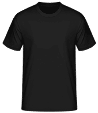 Männer Basic T-Shirt - Schwarz - Vorne