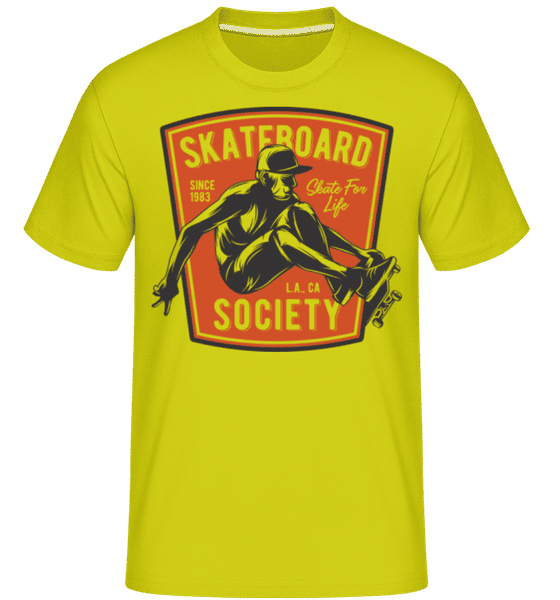 Preview: Skateboard Society -  Shirtinator Men's T-Shirt - Lime - Front