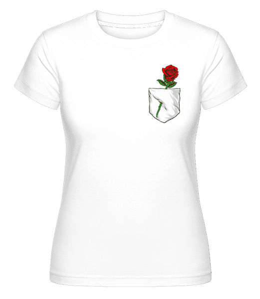 Aperçu: Poche Poitrine Rose -  T-shirt Shirtinator femme - Blanc - Devant