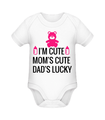 I'm Cute Dad's Lucky - Body manches courtes bio - Blanc - Devant