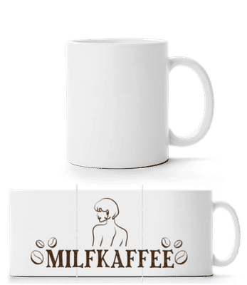 Milfkaffee - Panoramatasse - Weiß - Vorne