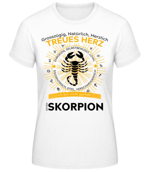 Vorschau: Sternzeichen Skorpion Orange - Frauen T-Shirt B&C - Weiß - Vorne