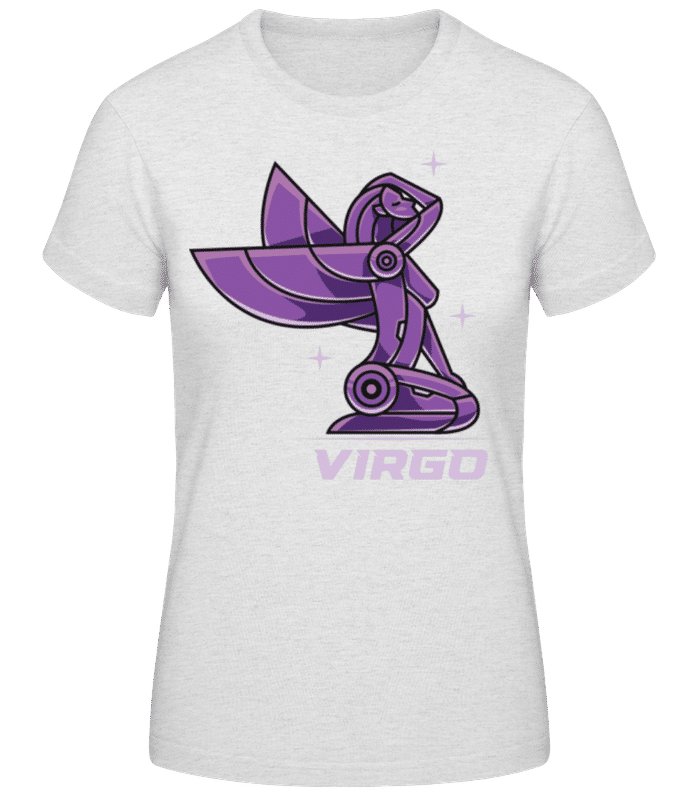 Preview: Mecha Robotic Zodiac Sign Virgo - Women's Basic T-Shirt - Heather grey - Front