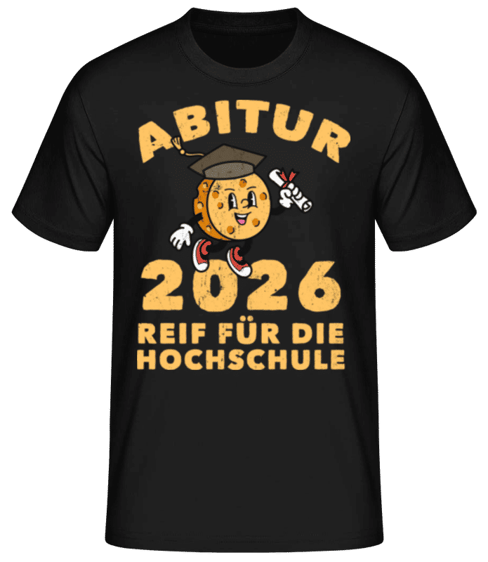 Vorschau: Reif Für Die Hochschule - Männer Basic T-Shirt - Schwarz - Vorne