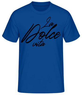 La Dolce Vita - Men's Basic T-Shirt - Royal blue - Front